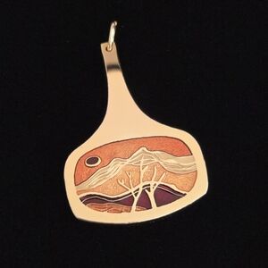 Vintage De Passille Sylvestre Enamel Pendant Made In Canada Like New